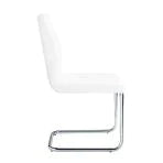 Palton White PU & Chrome Finish Side Chair Model DN00733 By ACME Furniture