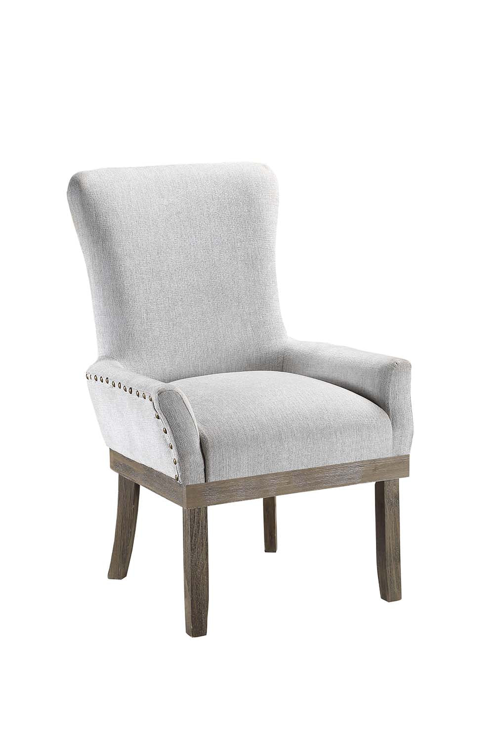 ACME Landon Gray Linen & Salvage Gray Finish Landon Dining Chair Model DN00952