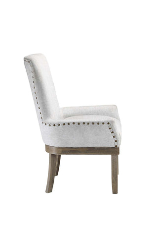 ACME Landon Gray Linen & Salvage Gray Finish Landon Dining Chair Model DN00952