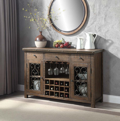 Raphaela Weathered Cherry Finish Server Model DN00983 By ACME Furniture