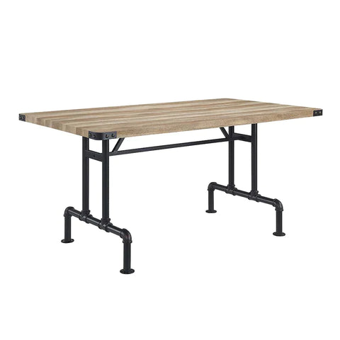 Edina Oak & Sandy Black Finish Dining Table Model DN01057 By ACME Furniture
