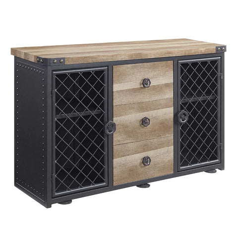 Edina Oak & Sandy Black Finish Server Model DN01059 By ACME Furniture