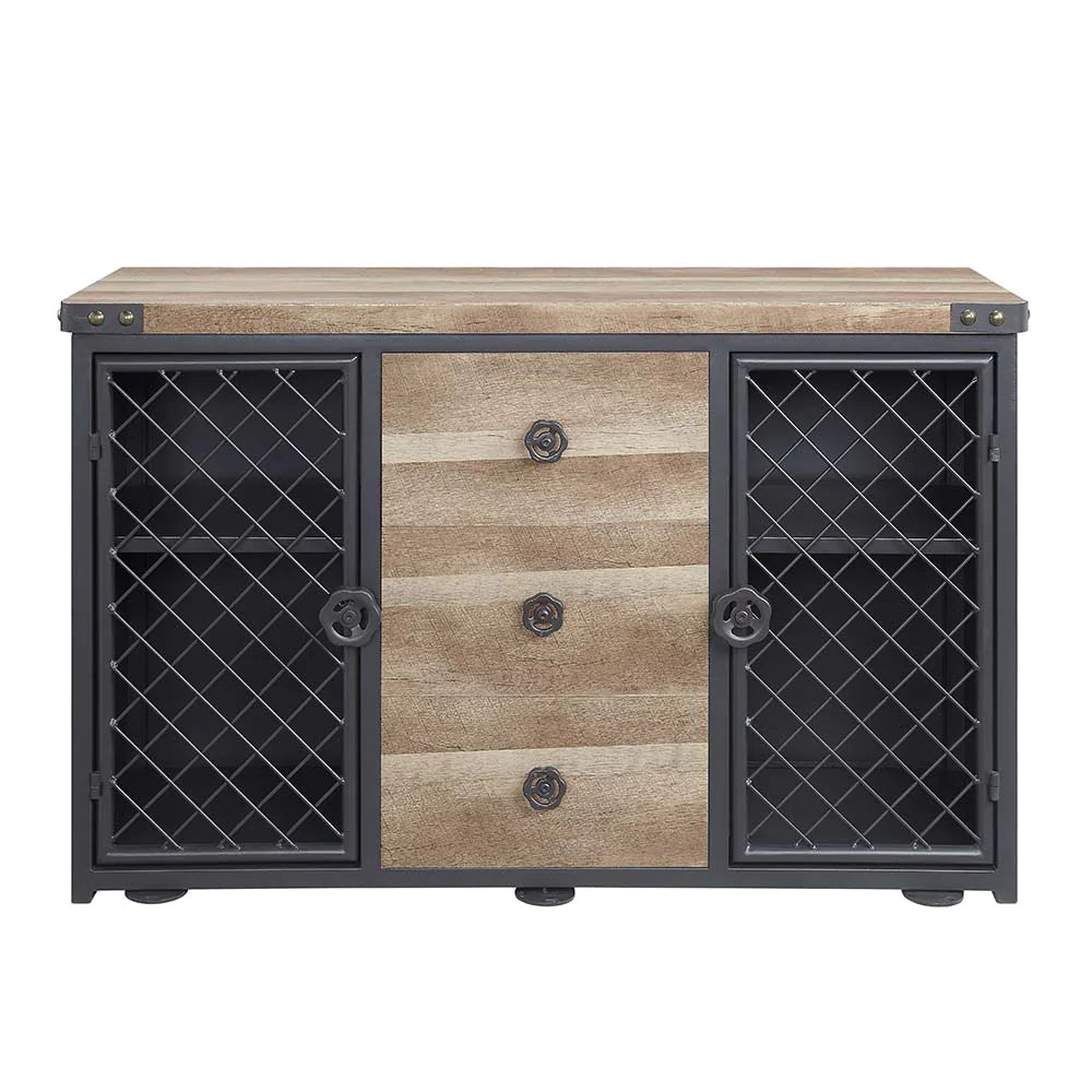 Edina Oak & Sandy Black Finish Server Model DN01059 By ACME Furniture