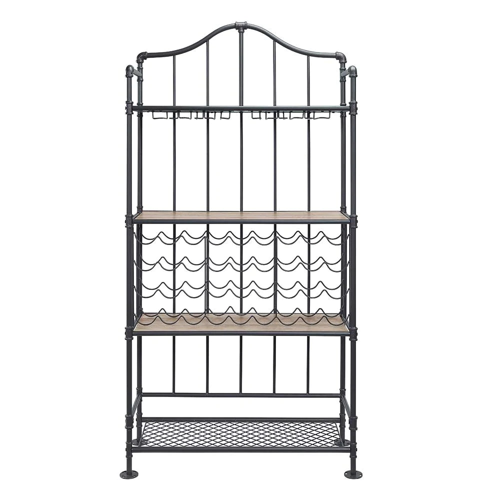 Edina Oak & Sandy Black Finish Wine Cabinet Model DN01060 By ACME Furniture