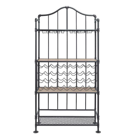 Edina Oak & Sandy Black Finish Wine Cabinet Model DN01060 By ACME Furniture