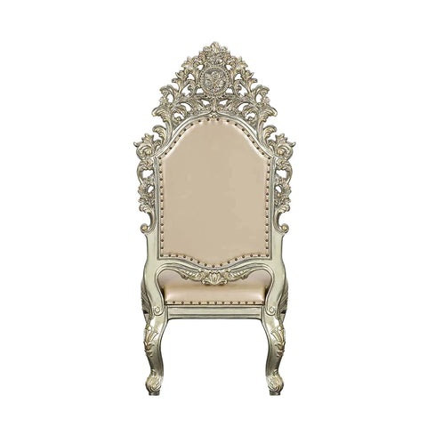 Sorina PU & Antique Gold Finish Side Chair Model DN01209 By ACME Furniture