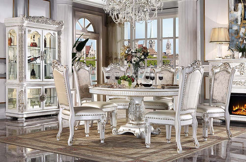 Vendome Antique Pearl Finish Dining Table Model DN01222 By ACME Furniture
