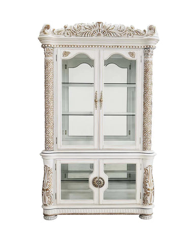 Vendom Antique Pearl Finish Curio Model DN01223 By ACME Furniture