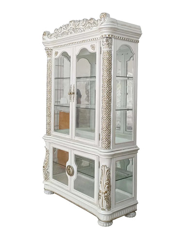 Vendom Antique Pearl Finish Curio Model DN01223 By ACME Furniture