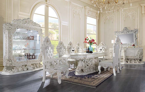 Adara Antique White Finish Dining Table Model DN01229 By ACME Furniture