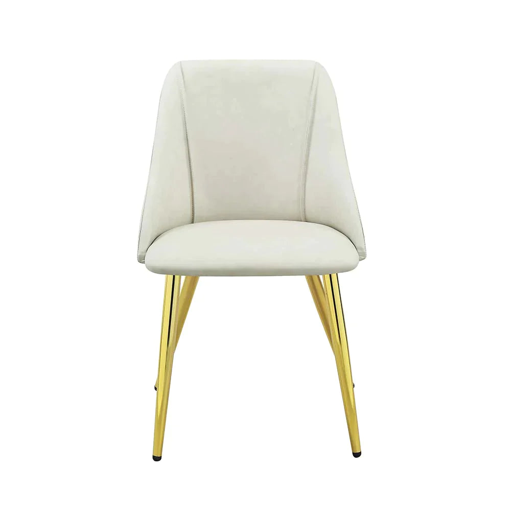 Gaines White PU Side Chair Model DN01259 By ACME Furniture