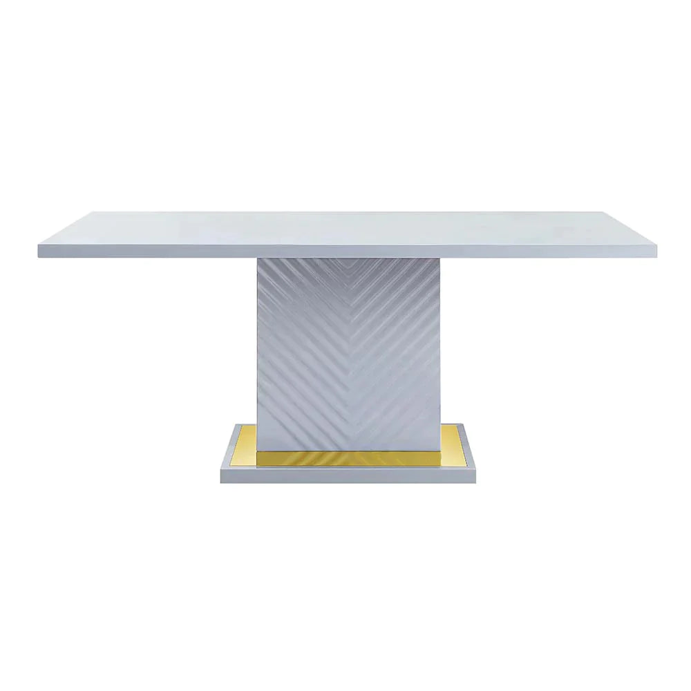 Gaines Gray High Gloss Finish Dining Table Model DN01261 By ACME Furniture
