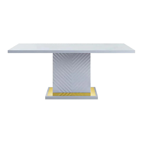 Gaines Gray High Gloss Finish Dining Table Model DN01261 By ACME Furniture