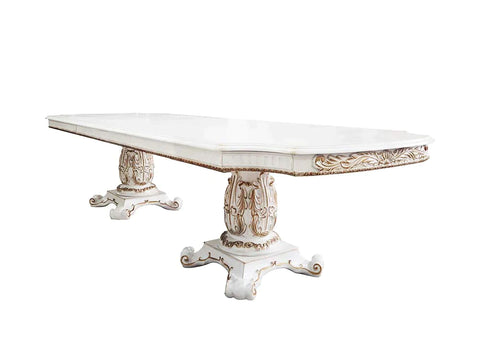 Vendome Antique Pearl Finish Dining Table Model DN01346 By ACME Furniture