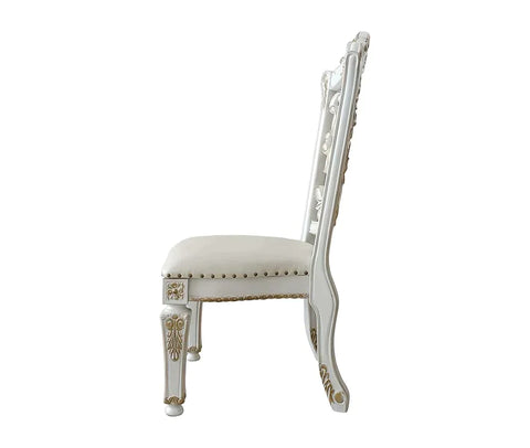 Vendom PU & Antique Pearl Finish Side Chair Model DN01347 By ACME Furniture