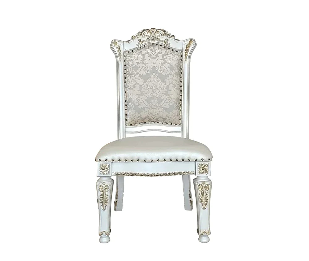 Vendom PU & Antique Pearl Finish Side Chair Model DN01348 By ACME Furniture