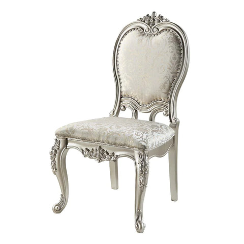 Bently Fabric & Champagne Finish Side Chair Model DN01369 By ACME Furniture