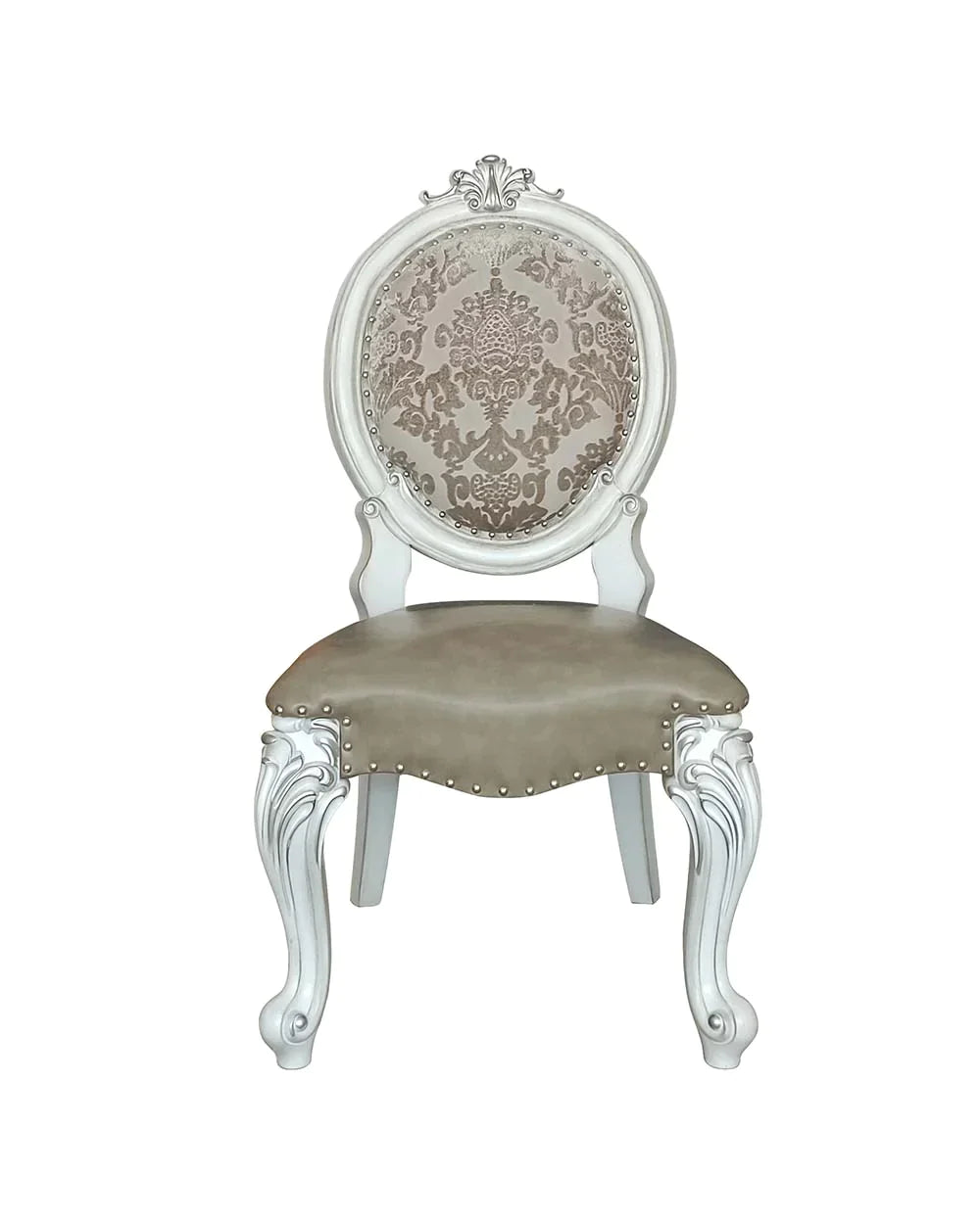 Versailles  PU & Bone White Finsih Side Chair Model DN01389 By ACME Furniture