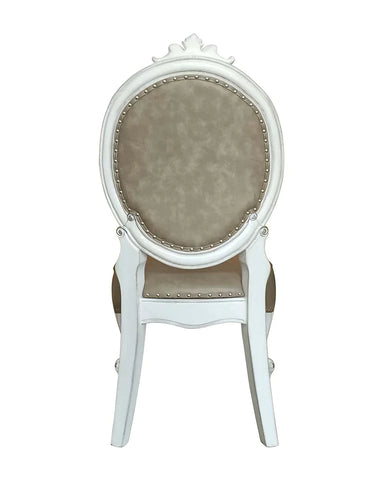 Versailles  PU & Bone White Finsih Side Chair Model DN01389 By ACME Furniture