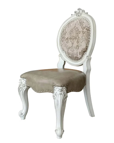 Versailles  PU & Bone White Finsih Side Chair Model DN01389 By ACME Furniture