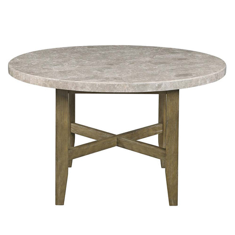 ACME Karsen Marble Top & Rustic Oak Finish Karsen Dining Table Model DN01449