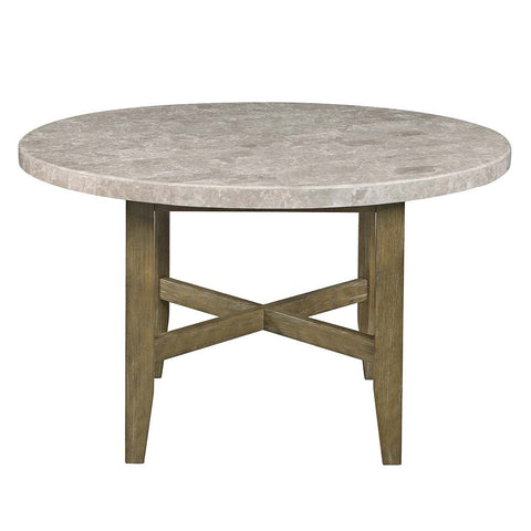 ACME Karsen Marble Top & Rustic Oak Finish Karsen Dining Table Model DN01449