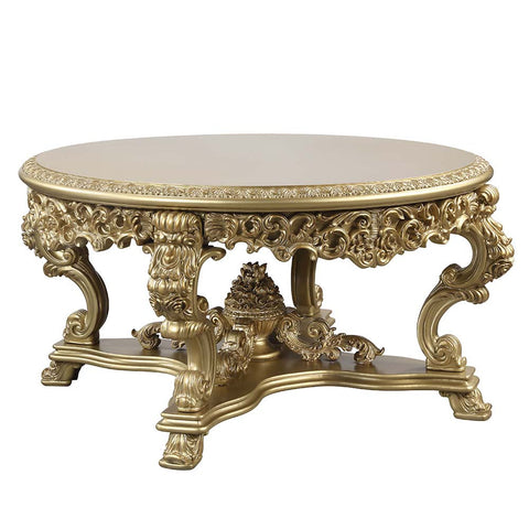 ACME Bernadette Gold Finish Bernadette Dining Table Model DN01469