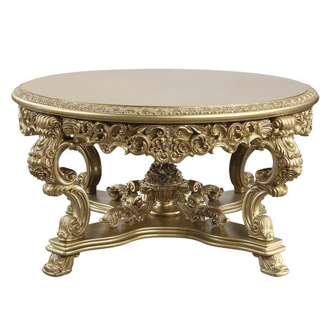 ACME Bernadette Gold Finish Bernadette Dining Table Model DN01469