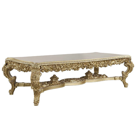 ACME Bernadette Gold Finish Bernadette Dining Table Model DN01470