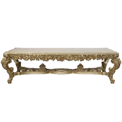 ACME Bernadette Gold Finish Bernadette Dining Table Model DN01470