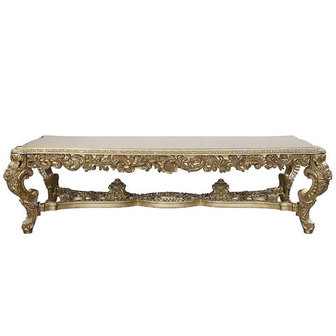 ACME Bernadette Gold Finish Bernadette Dining Table Model DN01470