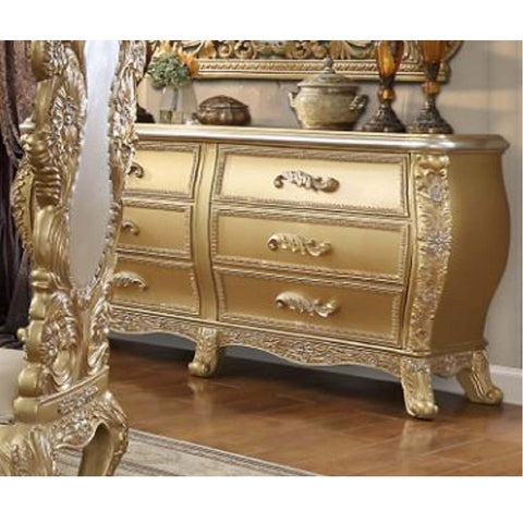 ACME Cabriole Gold Finish Cabriole Server Model DN01486