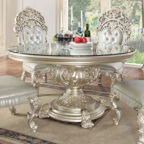 ACME Sandoval Champagne Finish Sandoval Dining Table Model DN01493