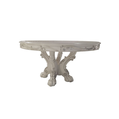 ACME Dresden Bone White Finish Dresden  Dining Table Model DN01700
