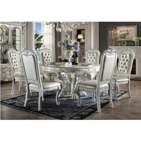 ACME Dresden Bone White Finish Dresden  Dining Table Model DN01700
