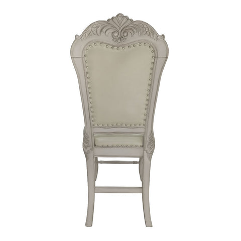 ACME Dresden PU & Bone White Finish Dresden Counter Height Chair (Set-2) Model DN01704