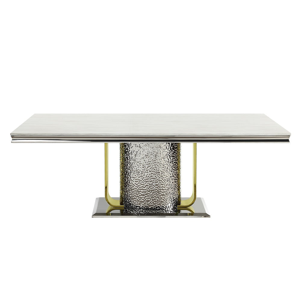 Fadri Dining Table W/Engineering Stone Top & Pedestal Base