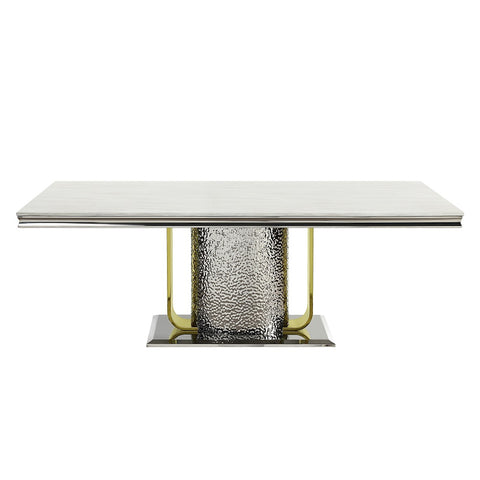 Fadri Dining Table W/Engineering Stone Top & Pedestal Base