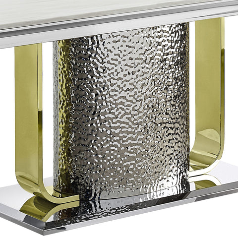 Fadri Dining Table W/Engineering Stone Top & Pedestal Base