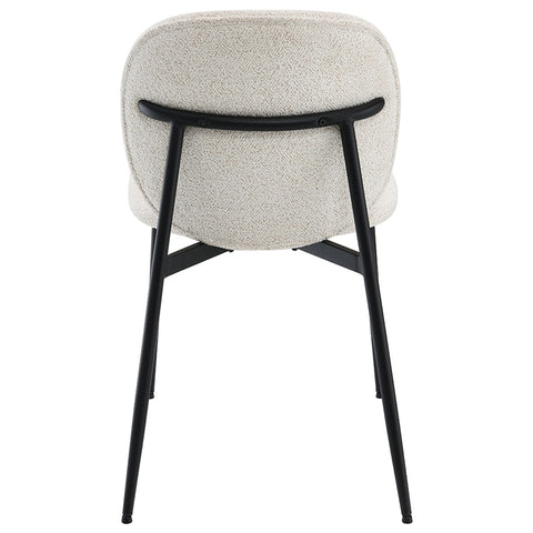 ACME Klaus White Boucle Black Side Chair (Set-2) Model DN03046