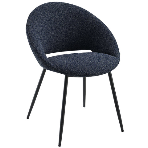 ACME Klaus Navy Boucle Black Side Chair (Set-2) Model DN03047