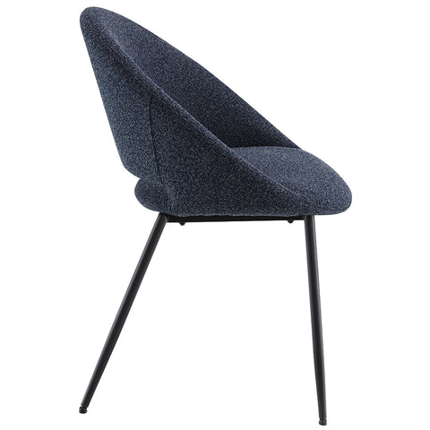ACME Klaus Navy Boucle Black Side Chair (Set-2) Model DN03047