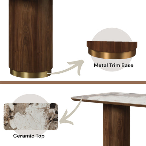 Willene Dining Table W/Ceramic Top