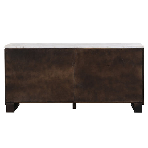 ACME Edwyn Natural Marble Top Espresso Server with Natural Marble Top Model DN03198