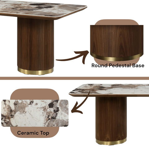 Willene Dining Table w/Ceramic Top