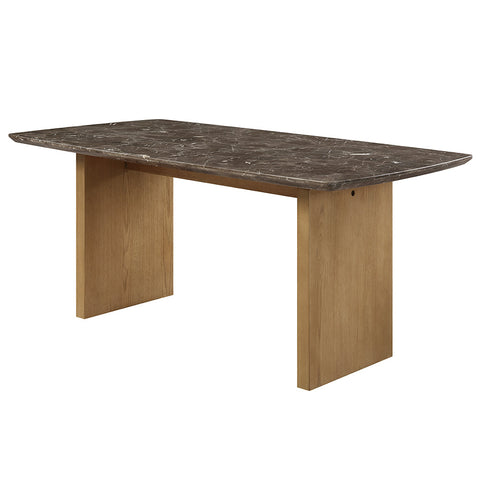 ACME Jaramillo Natural Marble Top Natural Dining Table Model DN03465