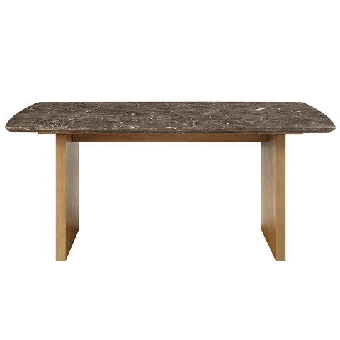 ACME Jaramillo Natural Marble Top Natural Dining Table Model DN03465