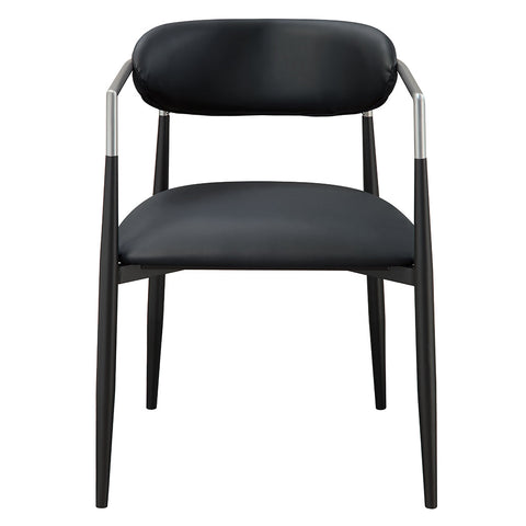 ACME Jaramillo Black Synthetic Leather Arm Chair (Set-2) Model DN03467
