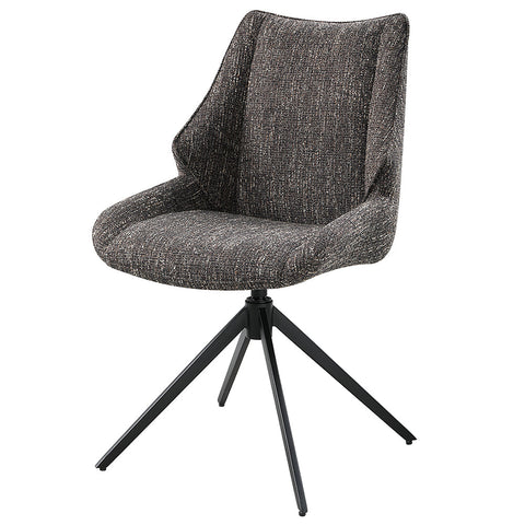 ACME Malika Brown Chenille Side Chair wSwivel (Set-2) Model DN03596