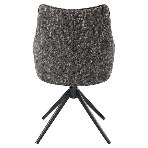 ACME Malika Brown Chenille Side Chair wSwivel (Set-2) Model DN03596